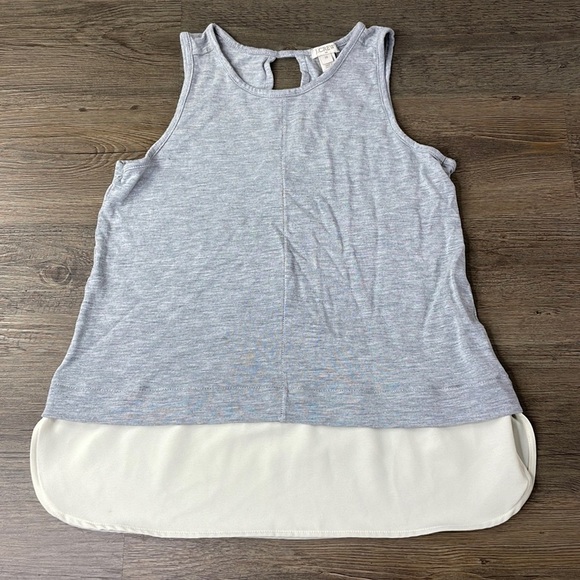 J. Crew Factory Women’s Grey and Cream Sleeveless Knit Blouse, size XS - Picture 1 of 10